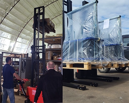 Тест-драйв складской техники на нашем складе в Дербенте